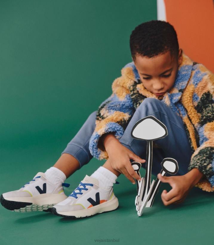 40N6381Veja kanarya elastik bağcıklar alveomesh beyaz nautico