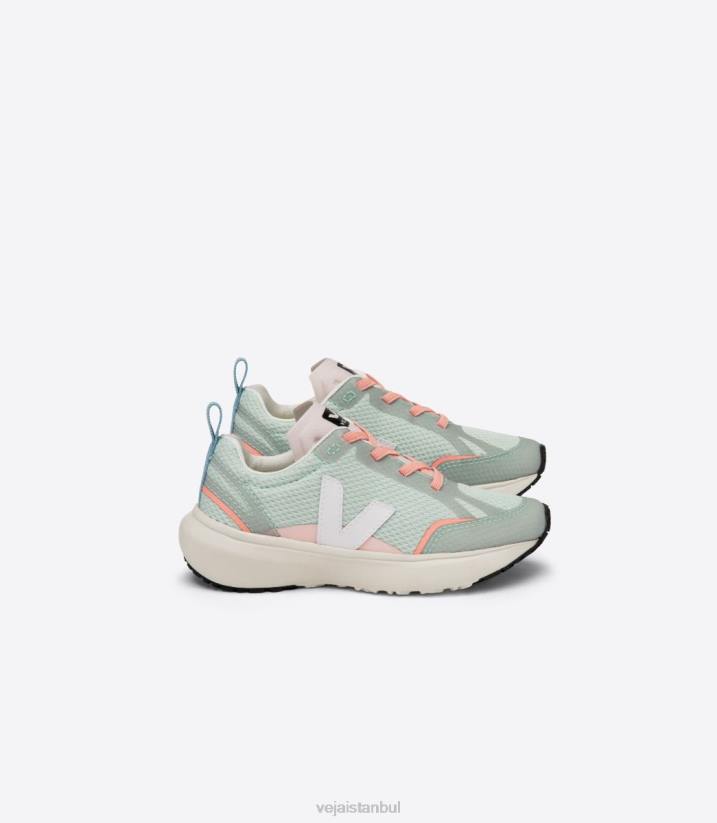 40N6390Veja kanarya elastik bağcıklar alveomesh matcha beyaz