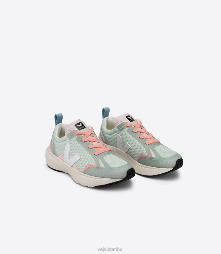 40N6390Veja kanarya elastik bağcıklar alveomesh matcha beyaz