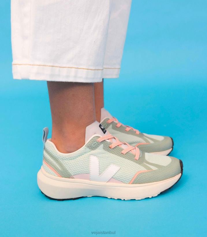 40N6390Veja kanarya elastik bağcıklar alveomesh matcha beyaz