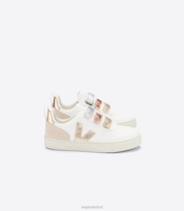 40N6355Veja v-10 kromsuz deri multico beyaz parlak