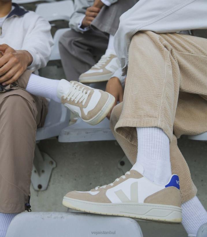 40N668Veja v-10 kromsuz deri beyaz sahara paros