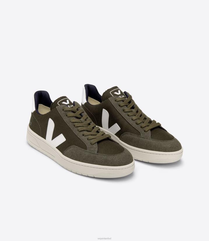 40N630Veja v-12 vegan b-mesh zeytin beyazı