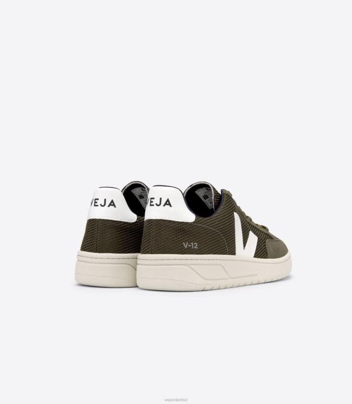 40N630Veja v-12 vegan b-mesh zeytin beyazı